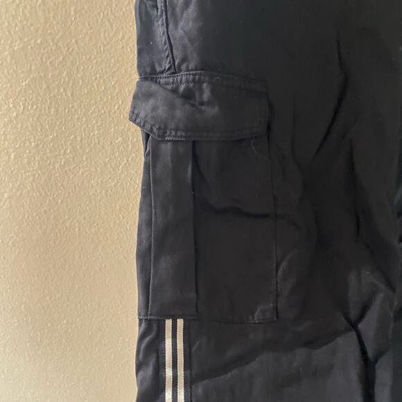 Johnny Was Black Cargo Pant with White Side Stripe sz Medium - Picture 2 of 7